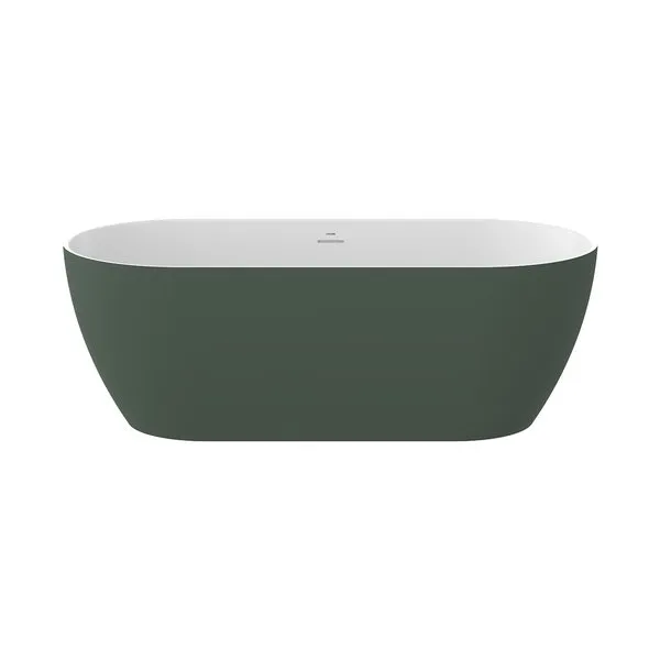 Ванна FREEDOM O TEC отдельностоящая 1700 х 770 СЕРО-ЗЕЛЕНАЯ (слив-перелив - БЕЛЫЙ)