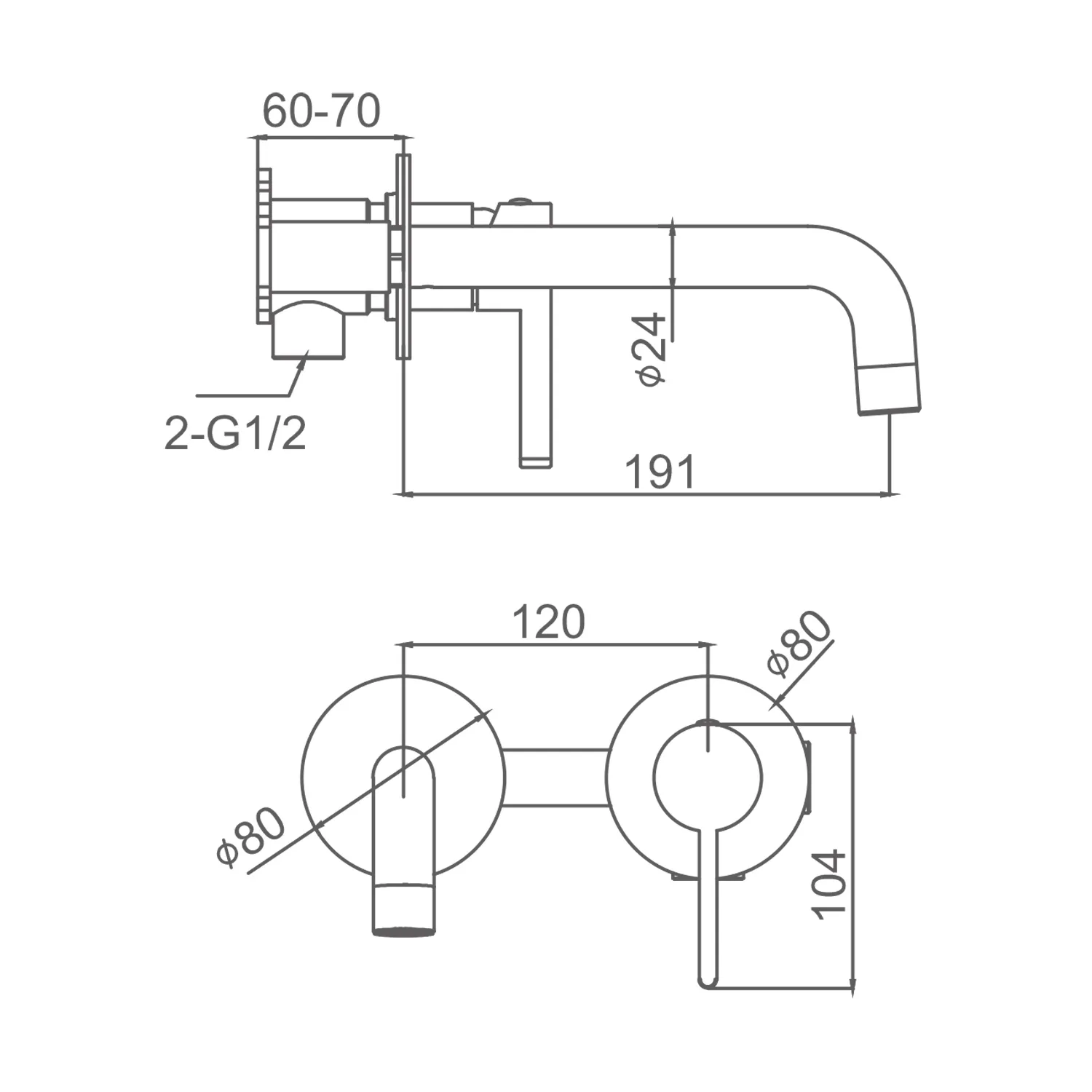Смеситель Splenka S221.11.06 для раковины встраиваемый монолитный, черный