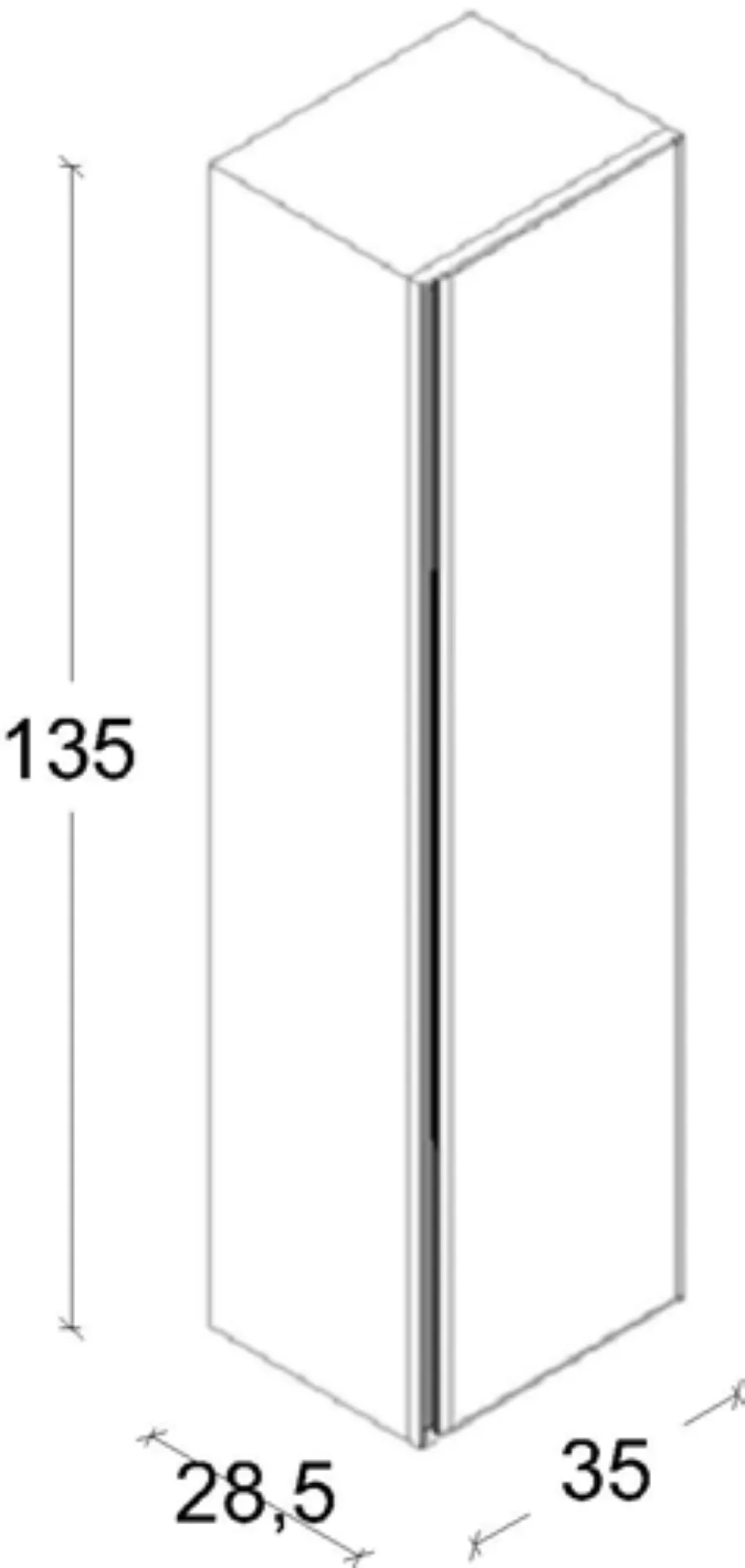 Пенал QUATRO рифл LUNA FUGA профиль ANTHRACITE