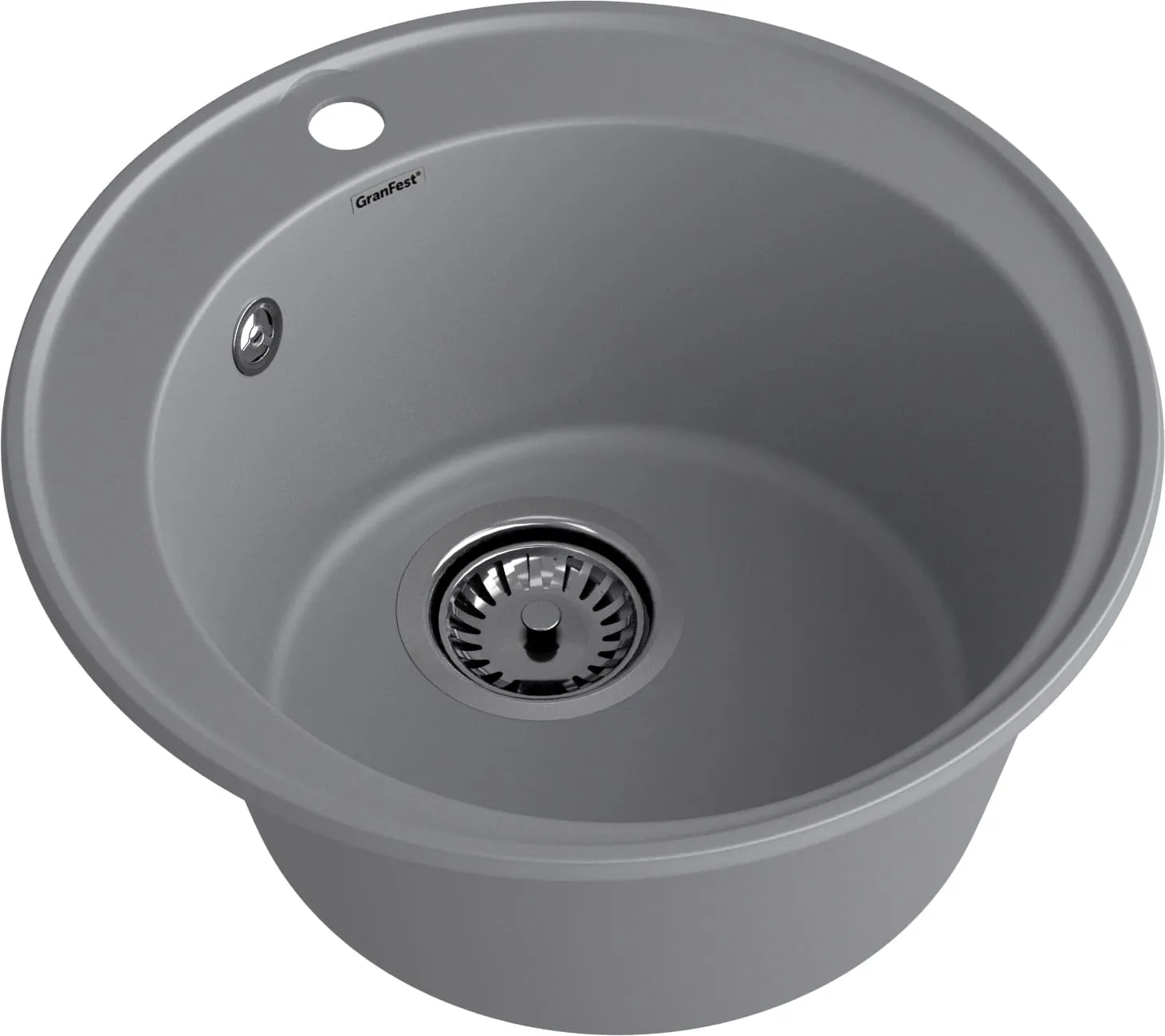 GranFest QUARZ (ECO-08) Мойка чаша D=480мм (темно-серый)