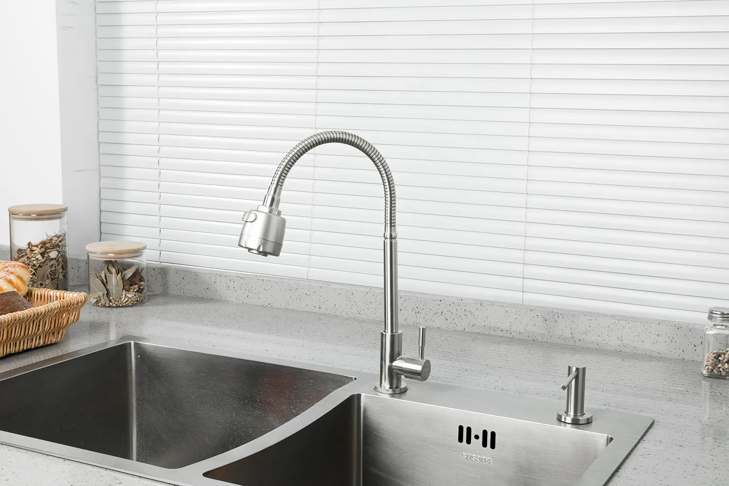 Смеситель для кухни нержавейка FRAP F41899-7