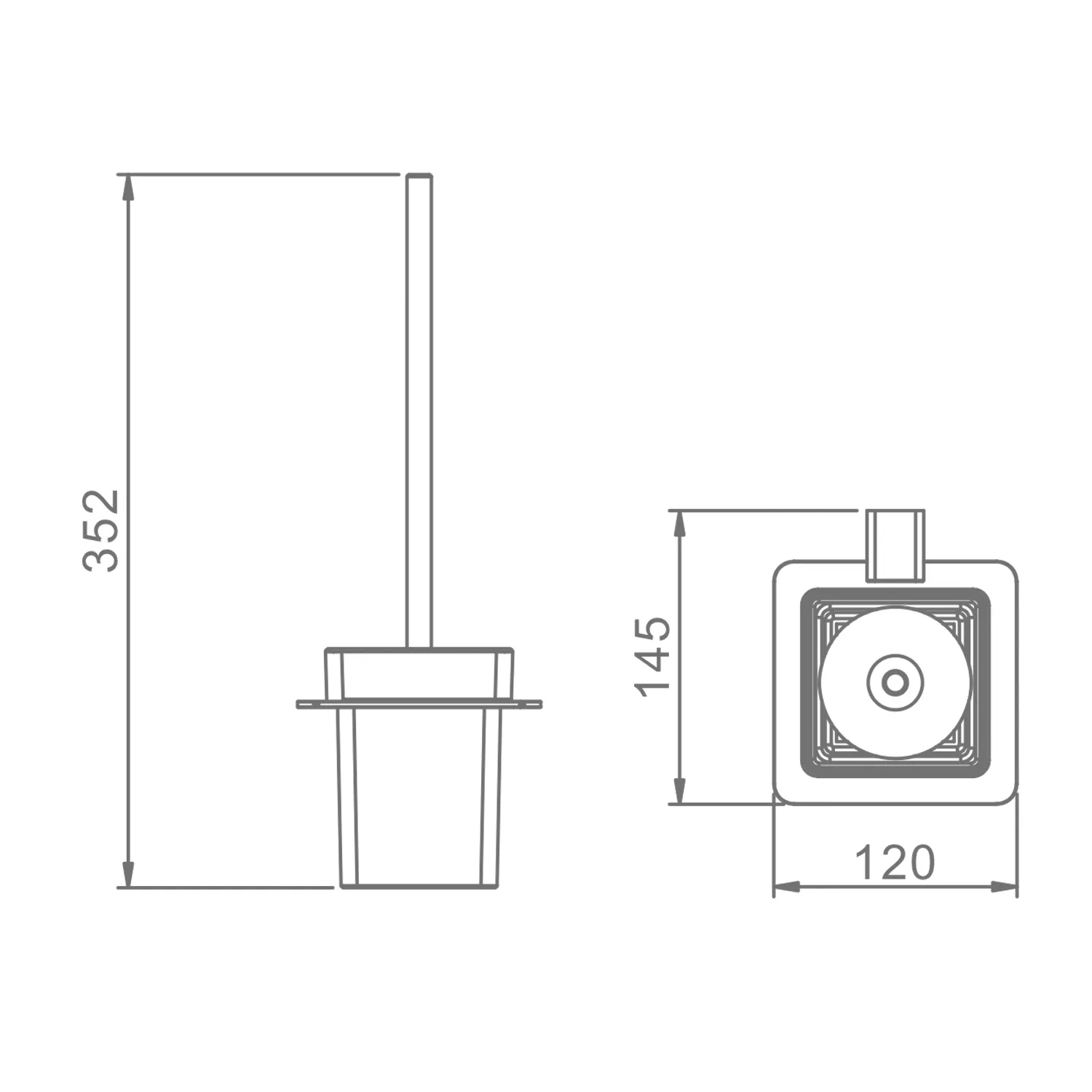 Ёршик для унитаза Raglo R301.10.06 с держателем,черный