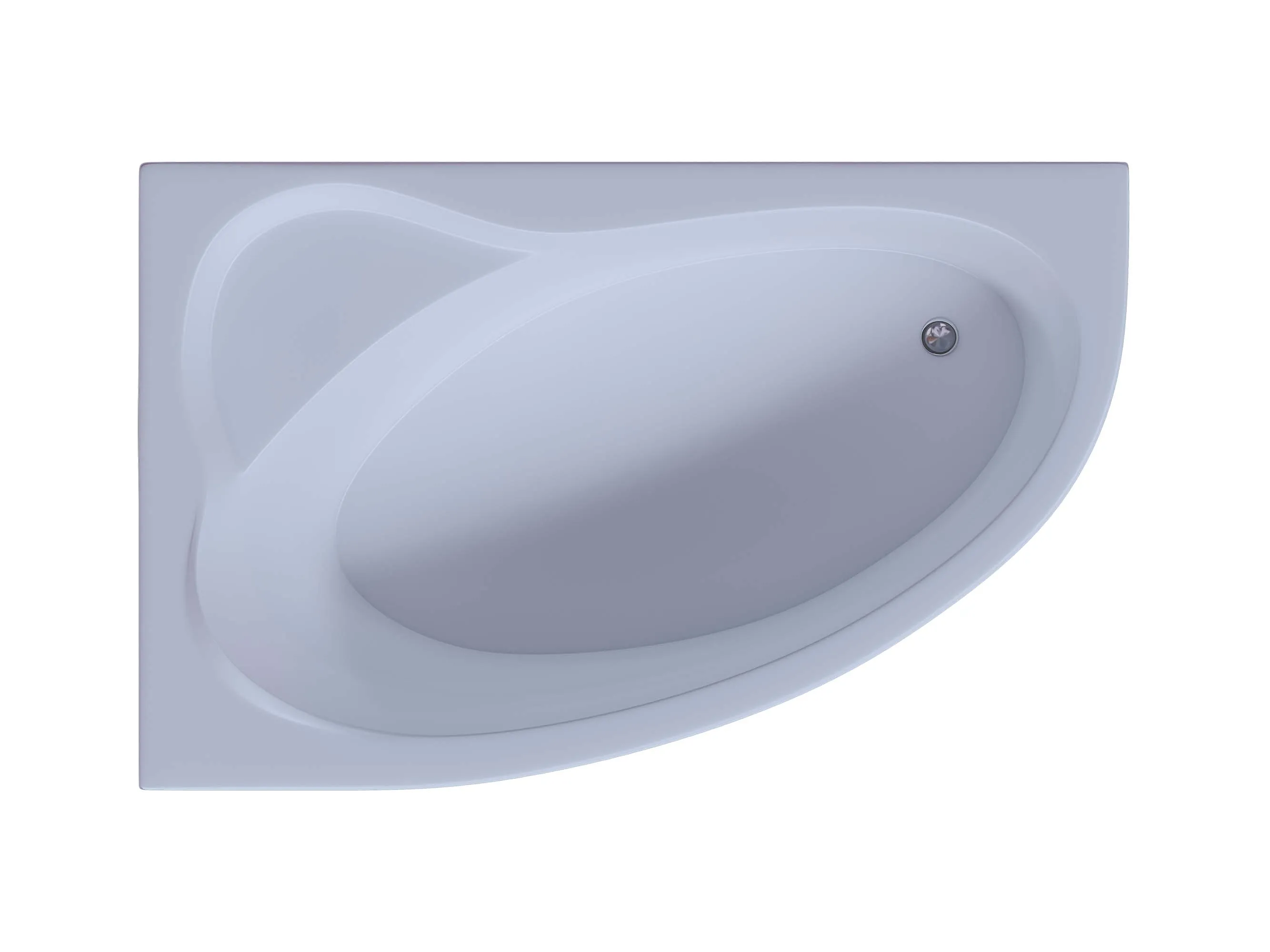 Акриловая ванна Aquatek Фиджи 170x110 асимметричная, левая, с каркасом, без гидромассажа
