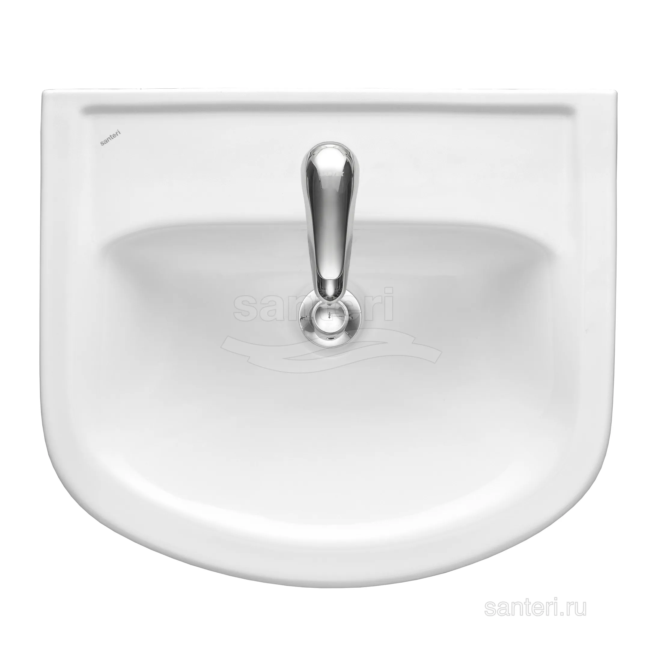 Раковина Santeri Акватон с переливом белый 131201S0011B0 в магазинах СантехГид