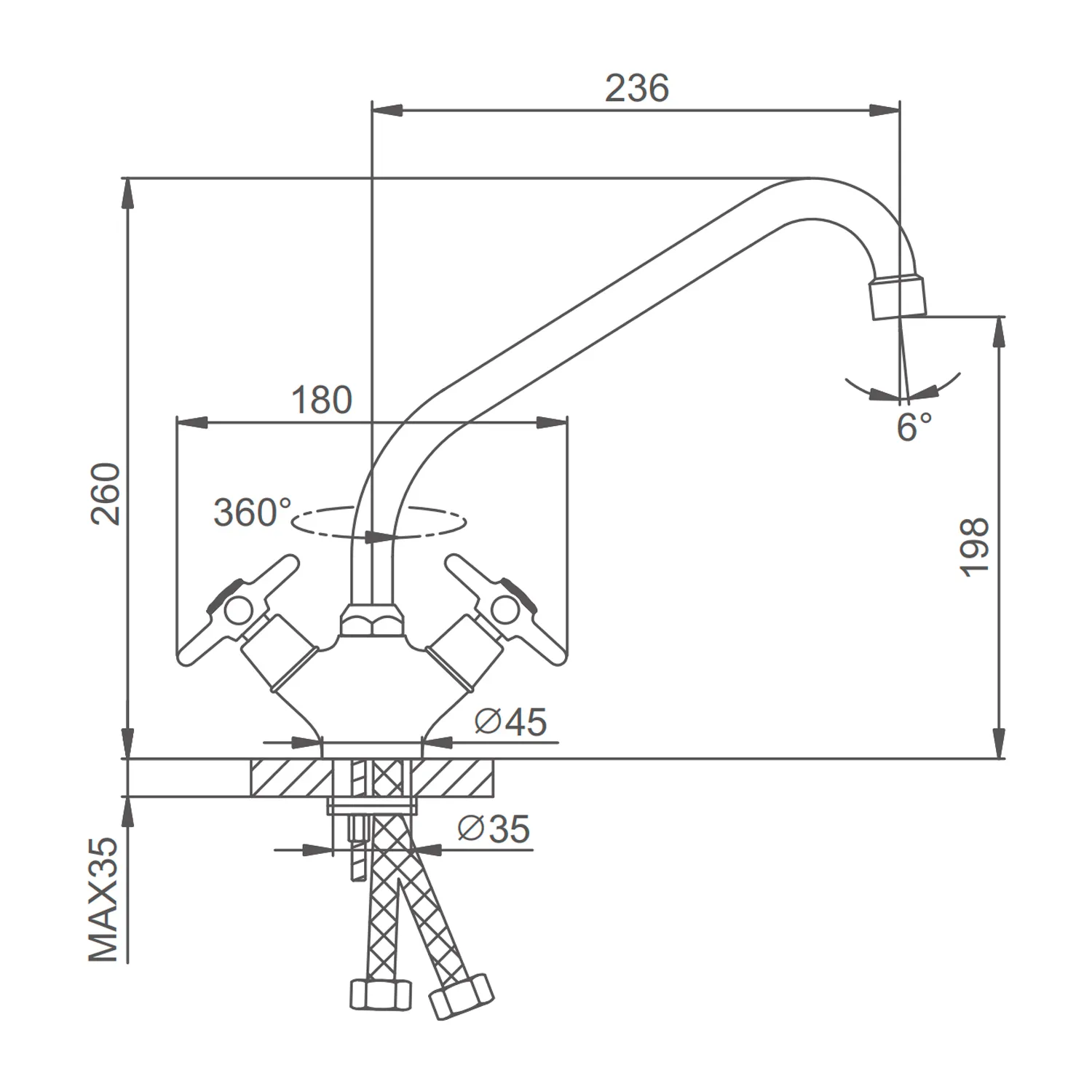 Смеситель Splenka для кухни