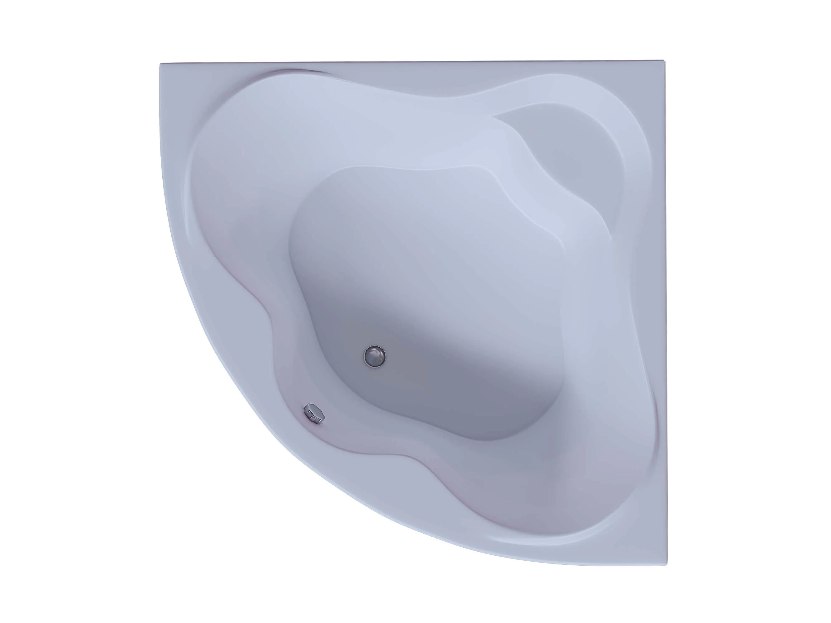 Акриловая ванна Aquatek Галатея 135x135 угловая, универсальная, с каркасом, без гидромассажа