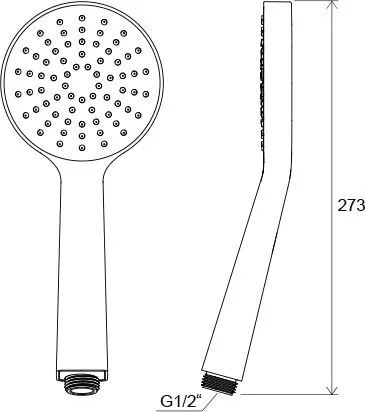 Душевая лейка (ручной душ) Ravak Flat S 960.00 - 1 режим диаметр 100 мм, X07P343