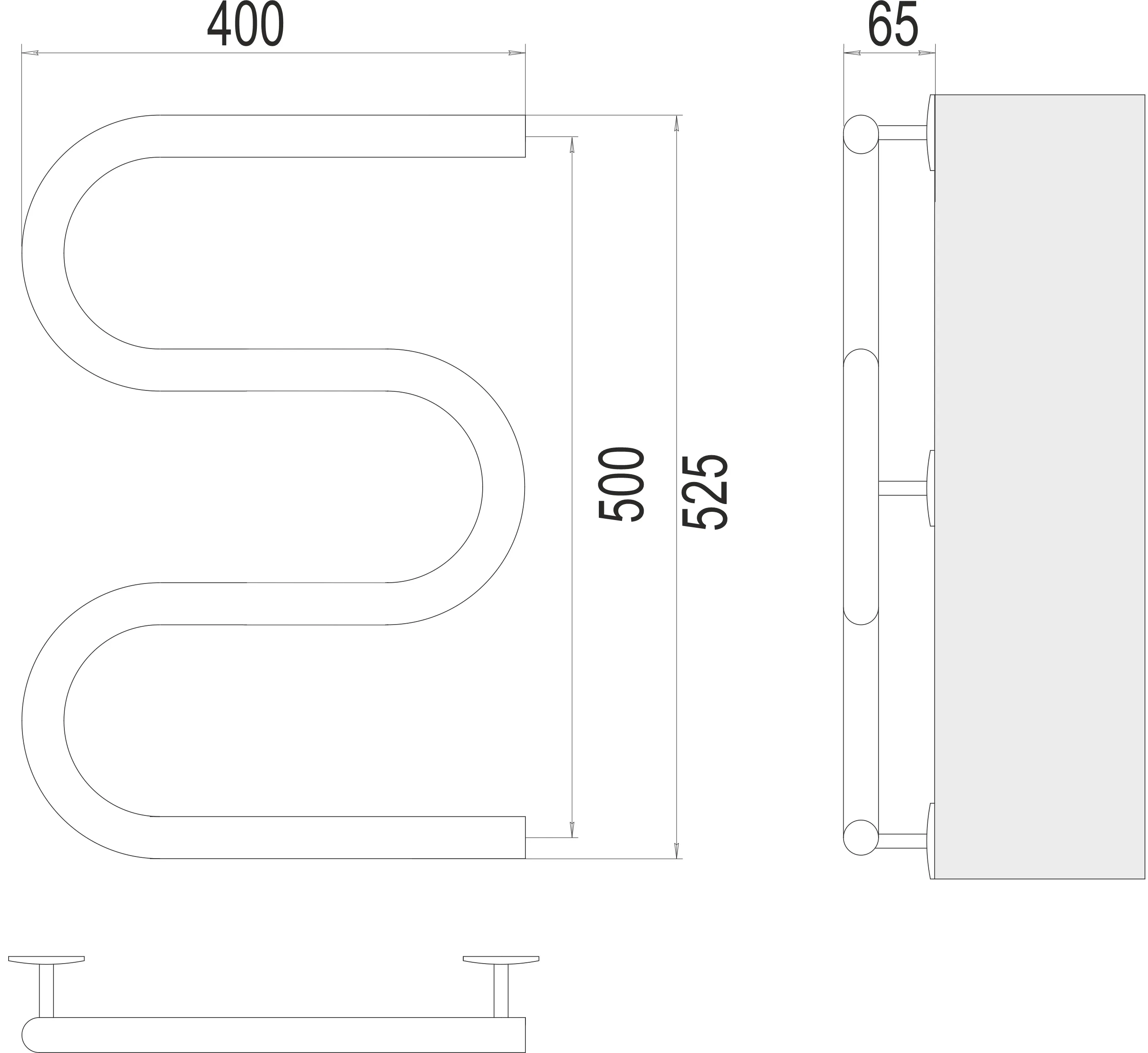 Полотенцесушитель M-образные400х500