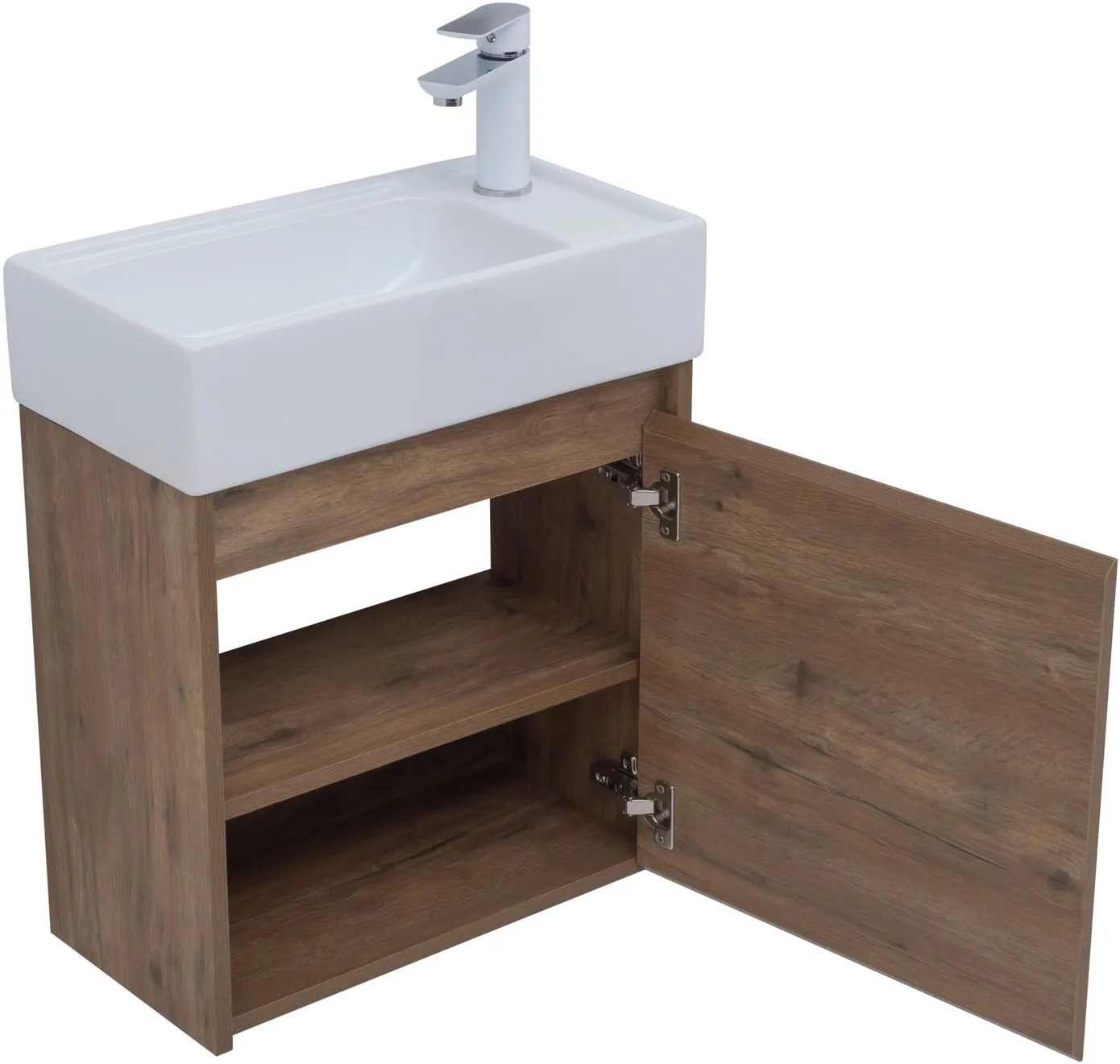 Комплект мебели для ванной Aquanet Nova Lite 50 дуб рустикальный (с дверецей)