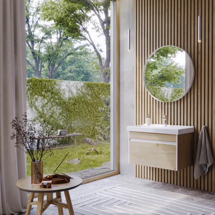 Подвесная тумба 100 см с одним ящиком в цвете дуб давос,