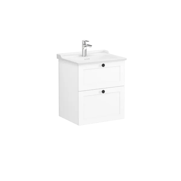 68848 Root Classic Тумба 60 см с классической раковиной 2 ящика матовый белый VITRA