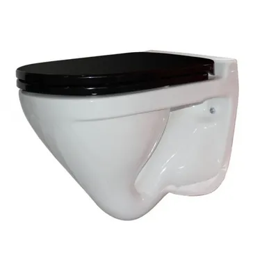 Унитаз подвесной Sanita Luxe Attica Color Black с сиденьем Soft Close ATCSLWH0110