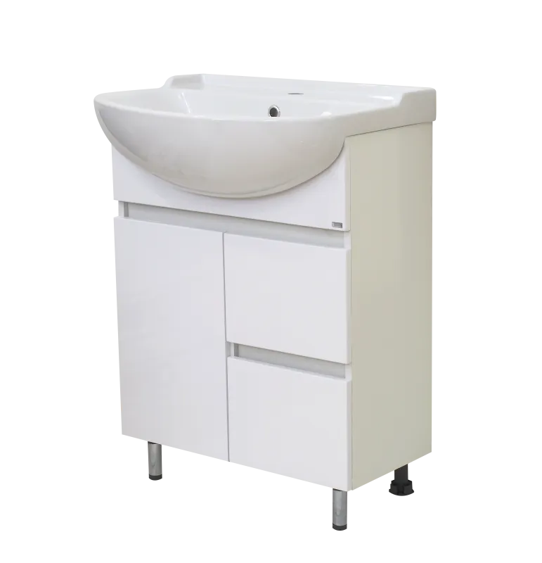 Амур - 70 Тумба напольная с 2 ящ. (ПВХ) + раковина