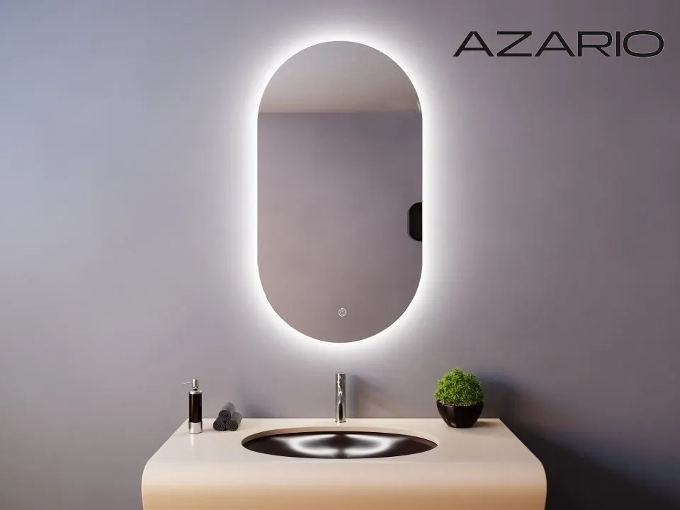 Зеркало AZARIO Alone Arco 600х1000 влагостойкое с подсветкой, сенсорный выключатель с функцией диммера () CS00078967 