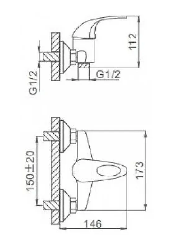 Смеситель для душa FRAP F2002-B