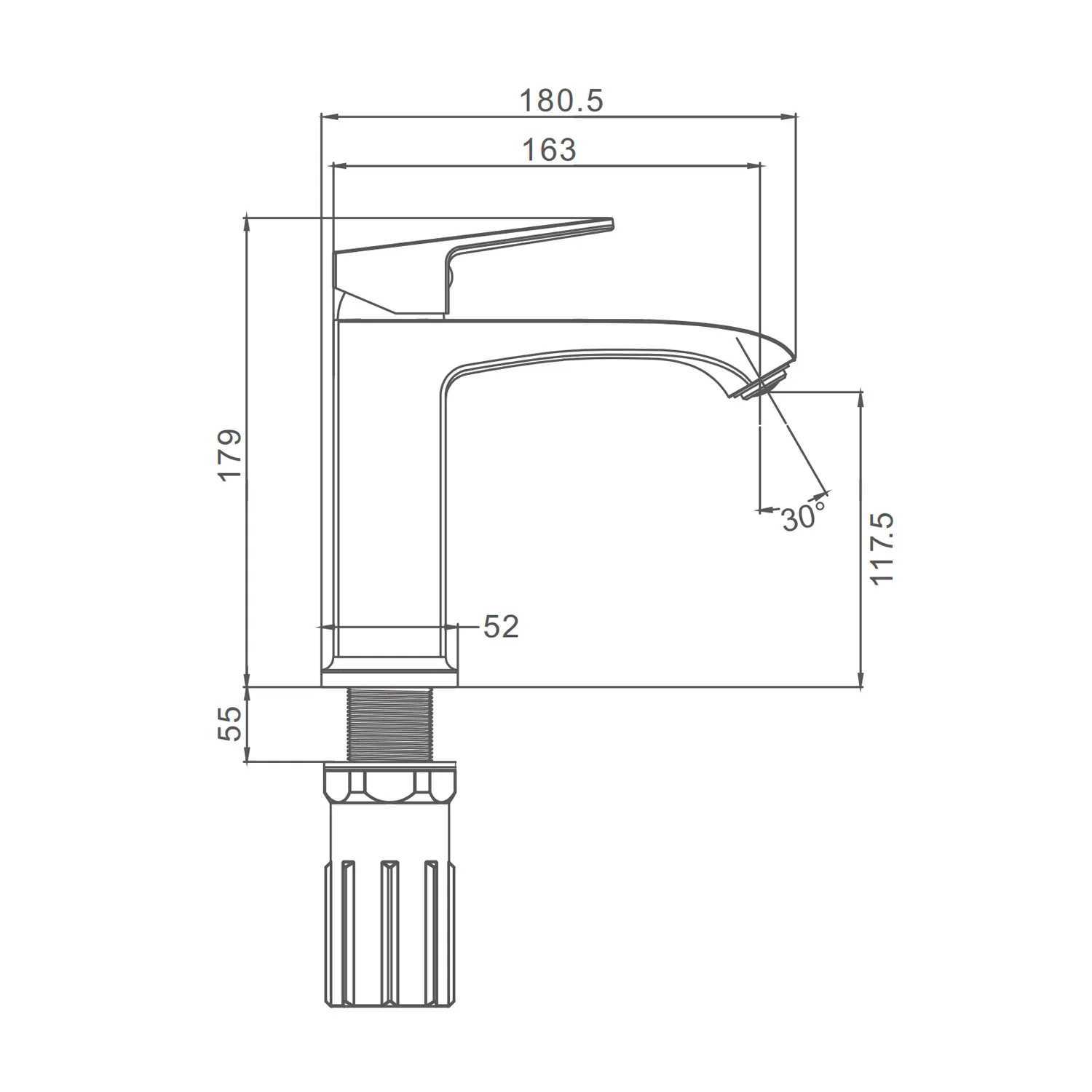 Смеситель Prohanss На раковину монолитный, золотой сатин P60.10.03
