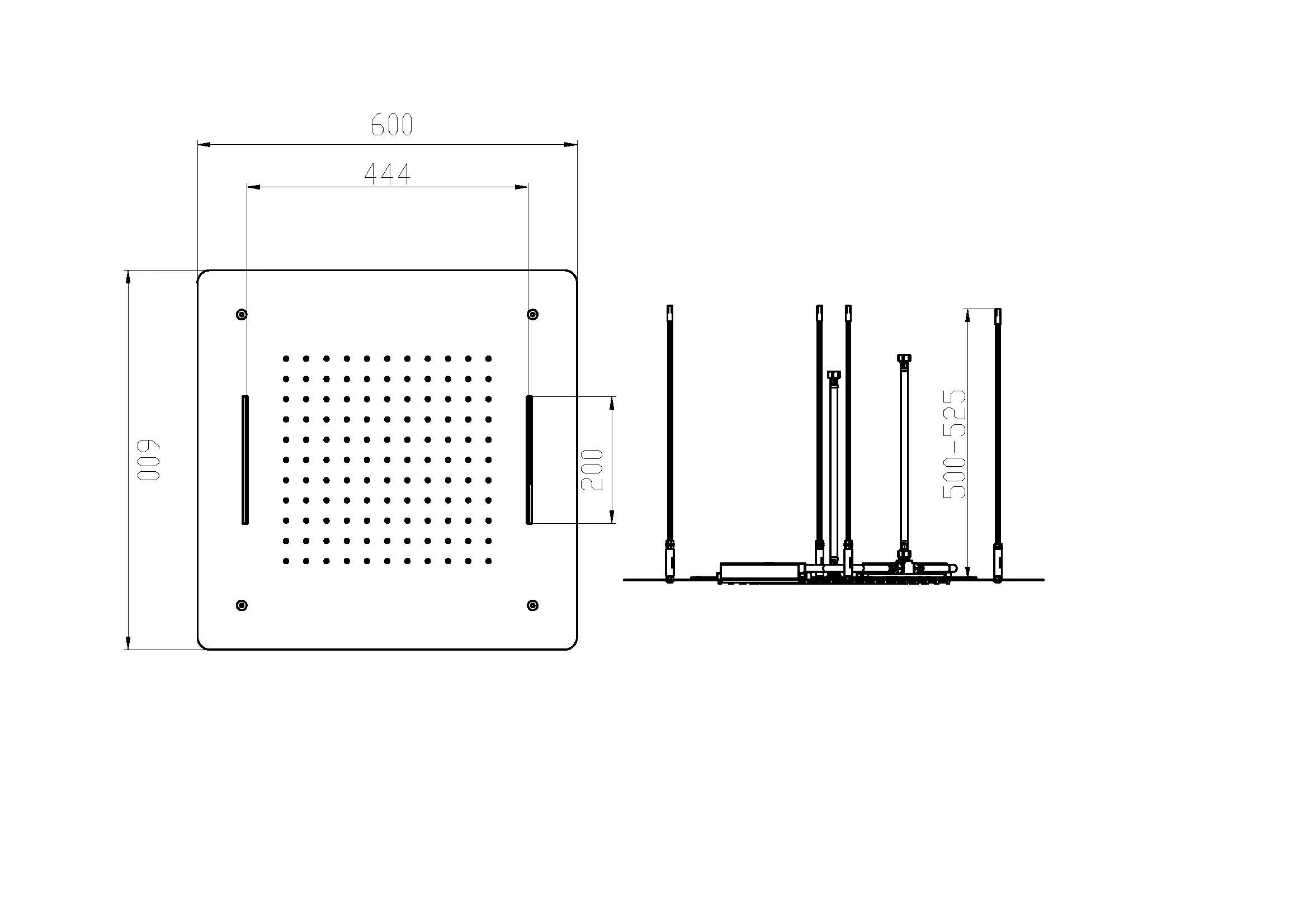 Потолочный душ 2-х позиционный Matt Gold 