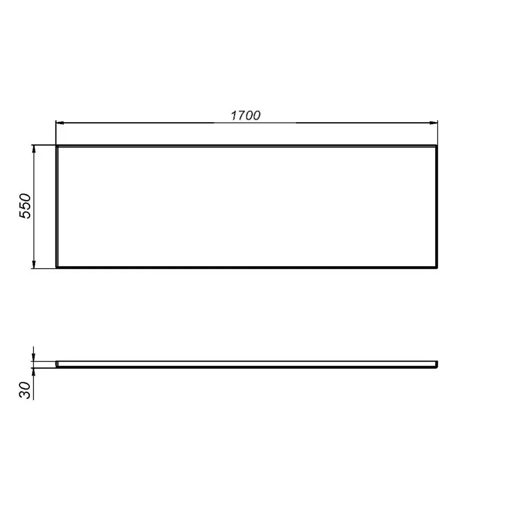 W76A-170-070W-P Sense New, панель фронтальная для ванны А0 170х70