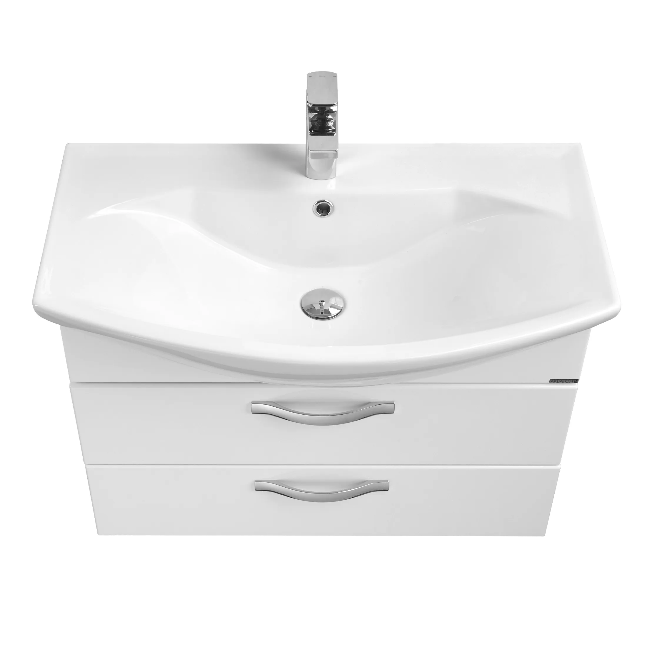 Тумба под раковину AQUATON Ария 80 М подвесная белый 1A140801AA010