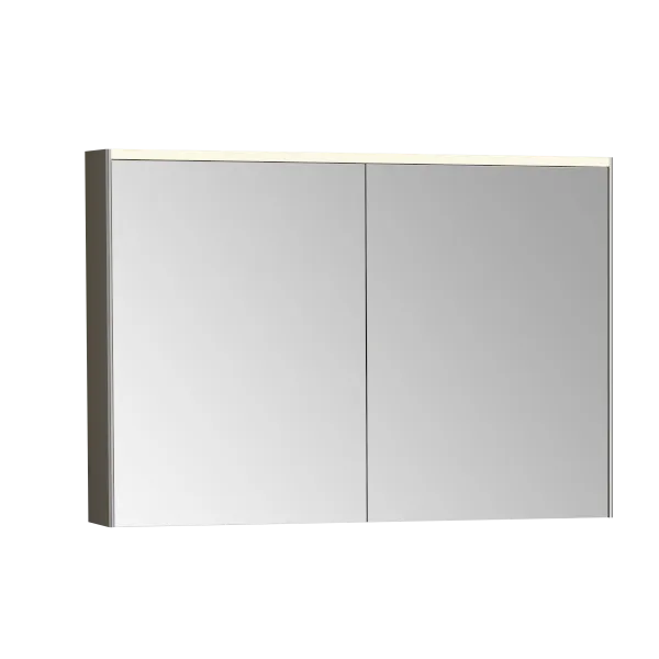 66912 Зеркало-шкаф 100 см с подсветкой и розеткой антрацит VITRA