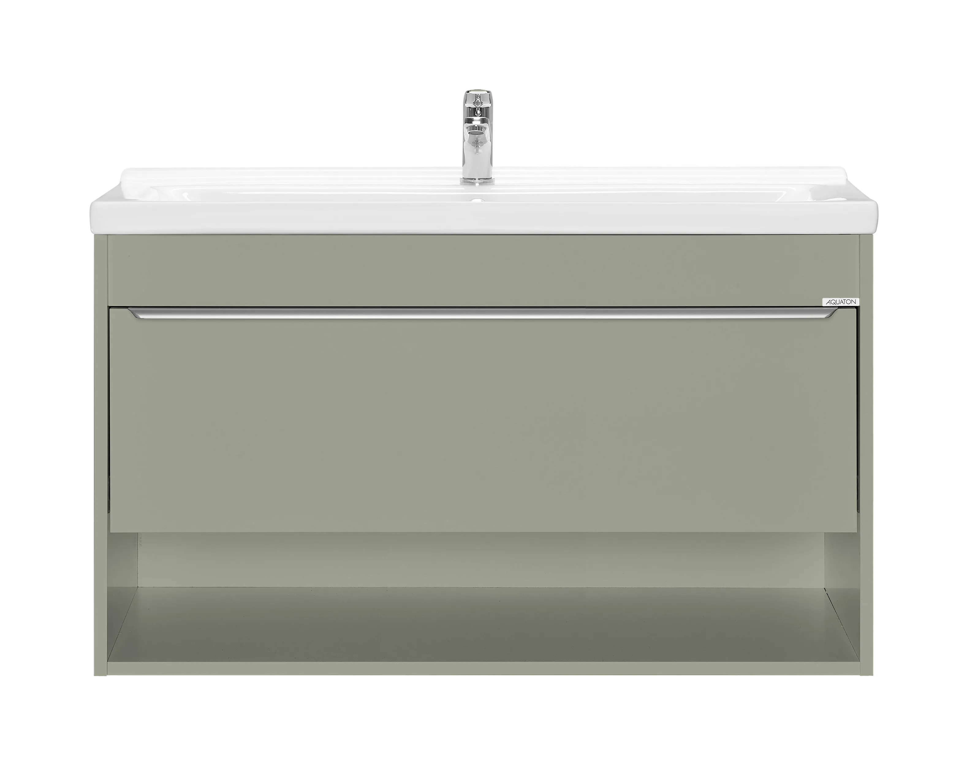 Тумба под раковину AQUATON Хоуп 100, 1 ящик, хаки, 1A287401HP9D0