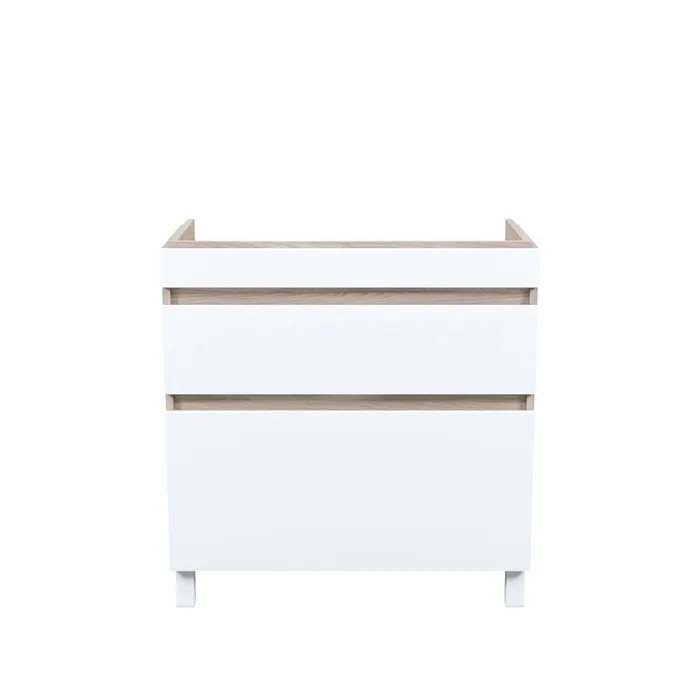 Тумба напольная с ящиками, 80 см, белая/под дерево, Zodiac, IDDIS, ZOD8ABFi95 подходит ум. 3508000i28