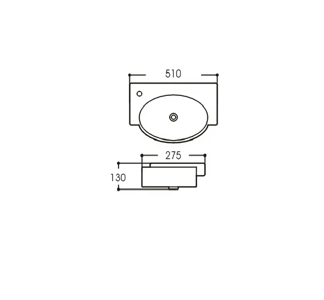 Раковина подвесная угловая AQUATEK 510*275*130 мм , смеситель слева AQ5329-00 в магазинах СантехГид