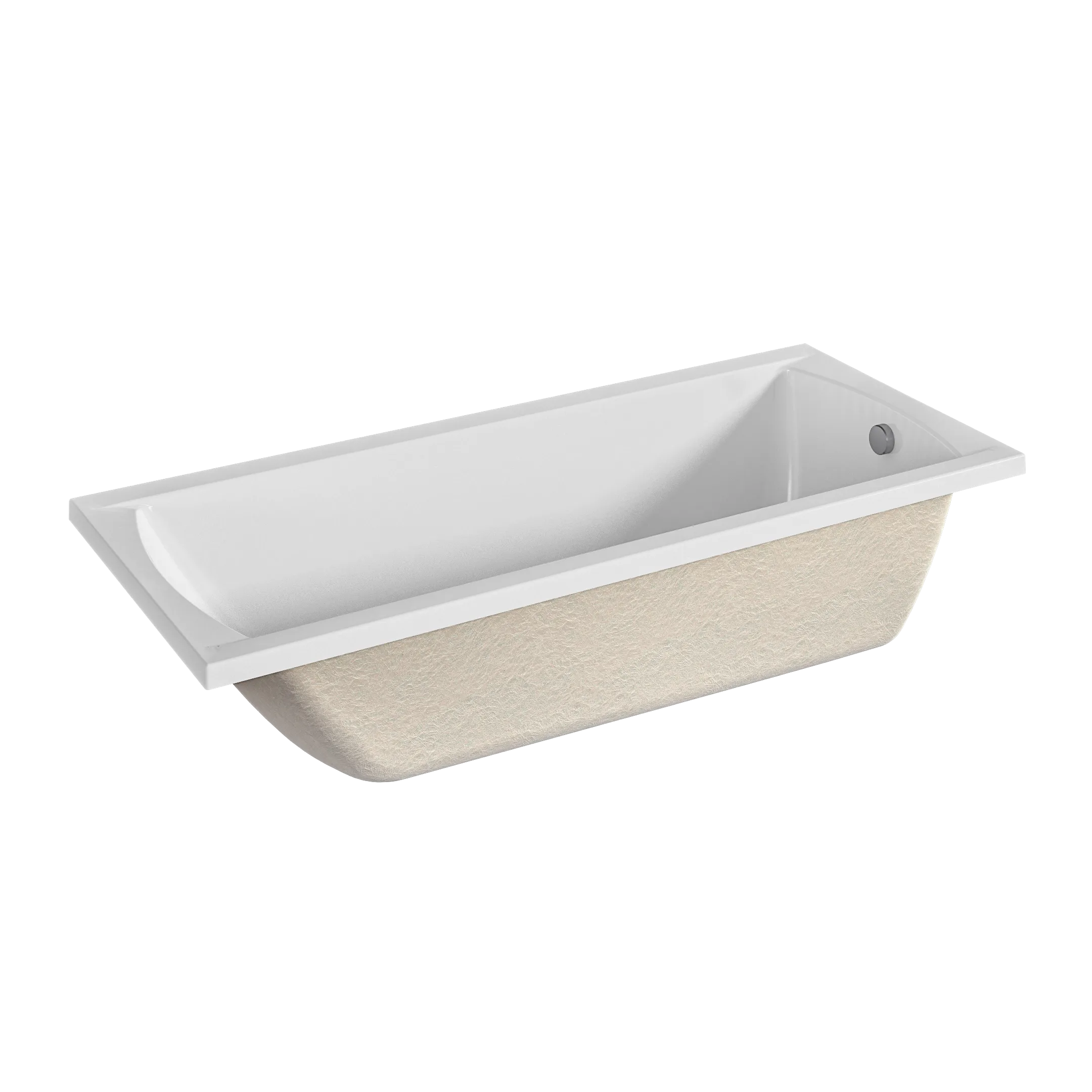 Ванна акриловая Marka One MODERN 180х75 Прямоугольная Белая 01мод1875