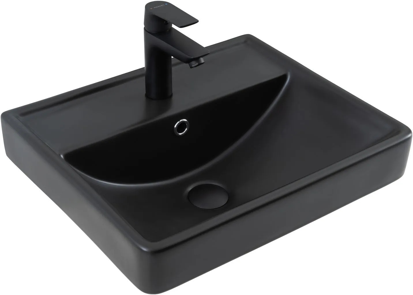 Раковина Aquanet Ирис 50 черная матовая