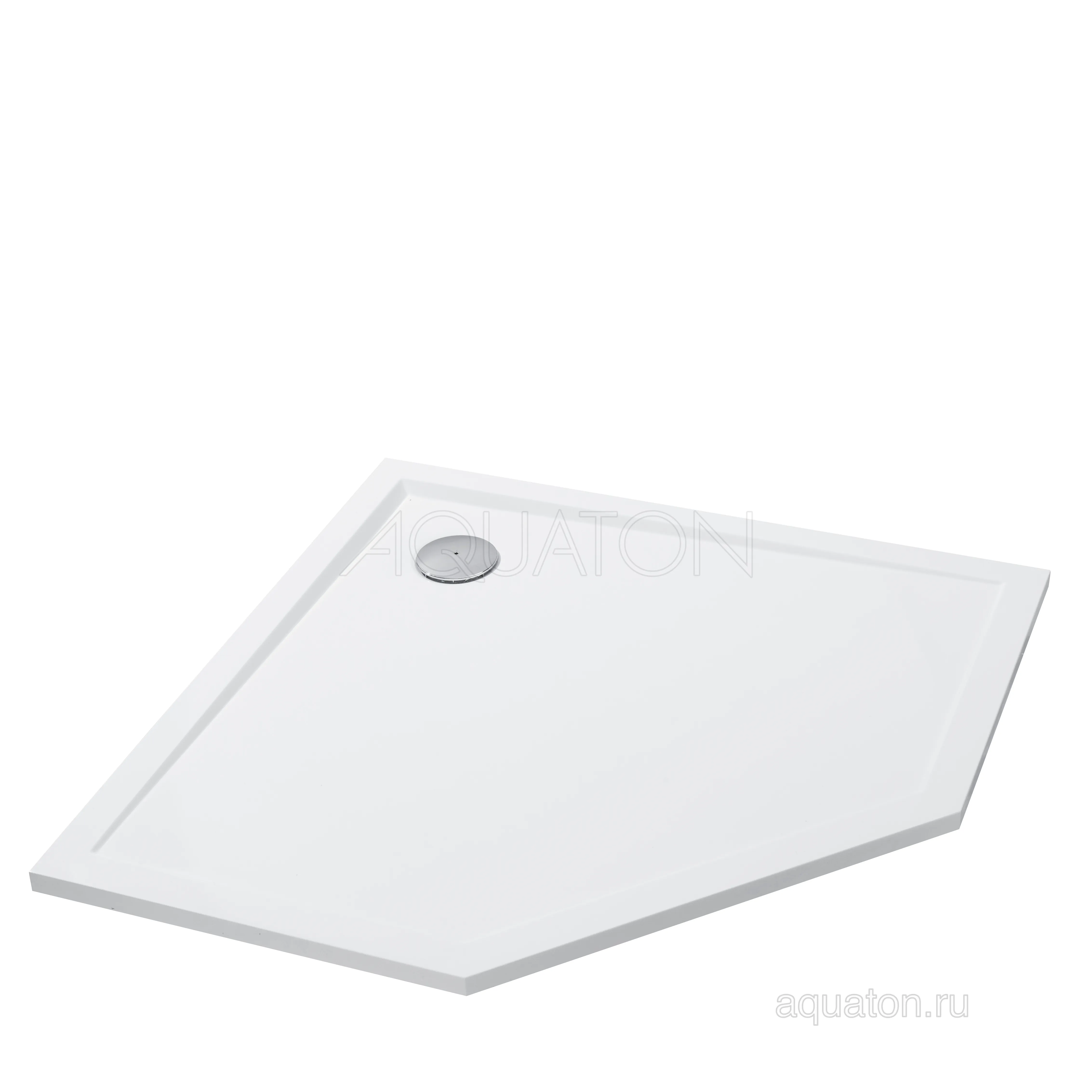 Душевой поддон из литьевого мрамора AQUATON Калифорния М 100х100 пятиугольный белый 1A739836CA010