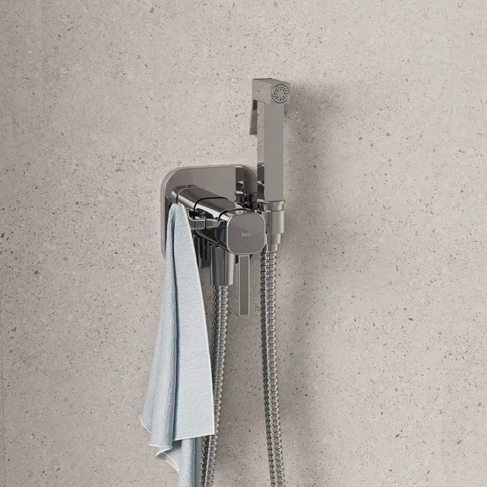 Встраиваемый смеситель с гигиеническим душем, хром глянцевый, IDDIS, 006SBS0i08