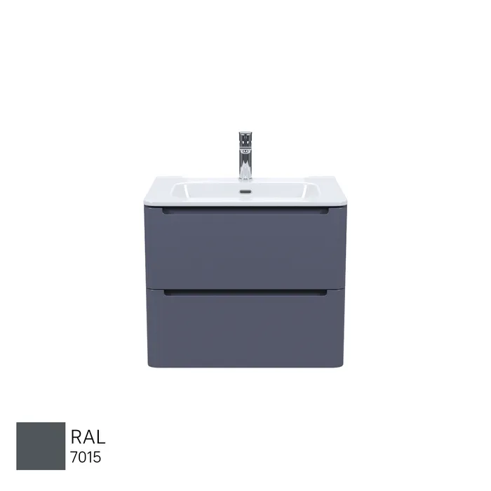 Тумба с умывальником, подвесная, 60 см, темно-серый, Edifice, IDDIS, EDI60D0i95K  подходит умыв. 0106000i28