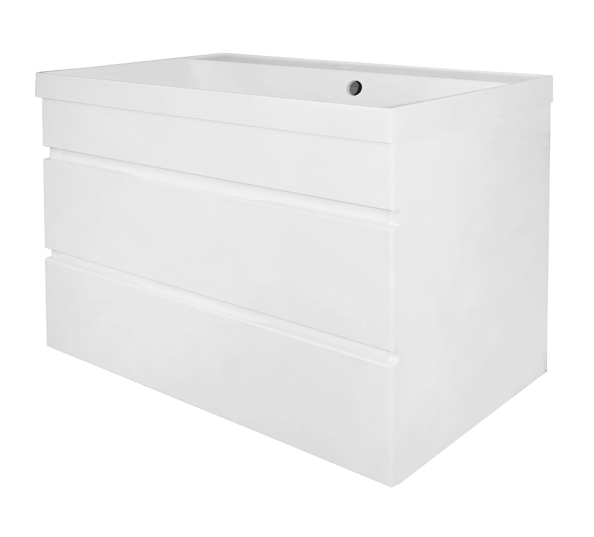 Комплект Azario Тумба Эстима 70/2 695х447х555 подвесная, с раковиной Астория 70, белый глянцевый () CS00094583