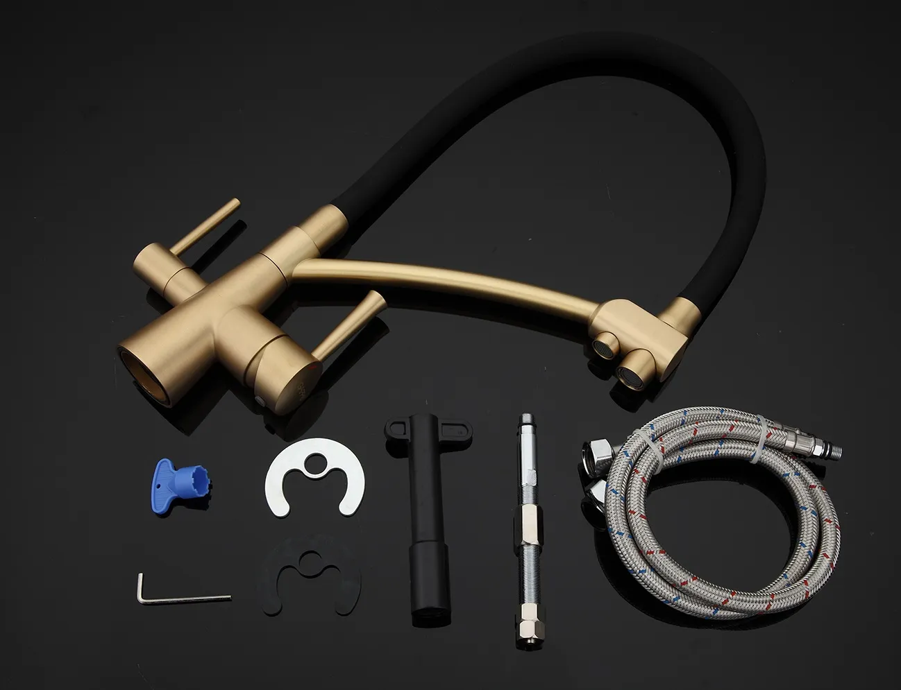 Смеситель для кухни бронза GAPPO G4398-1