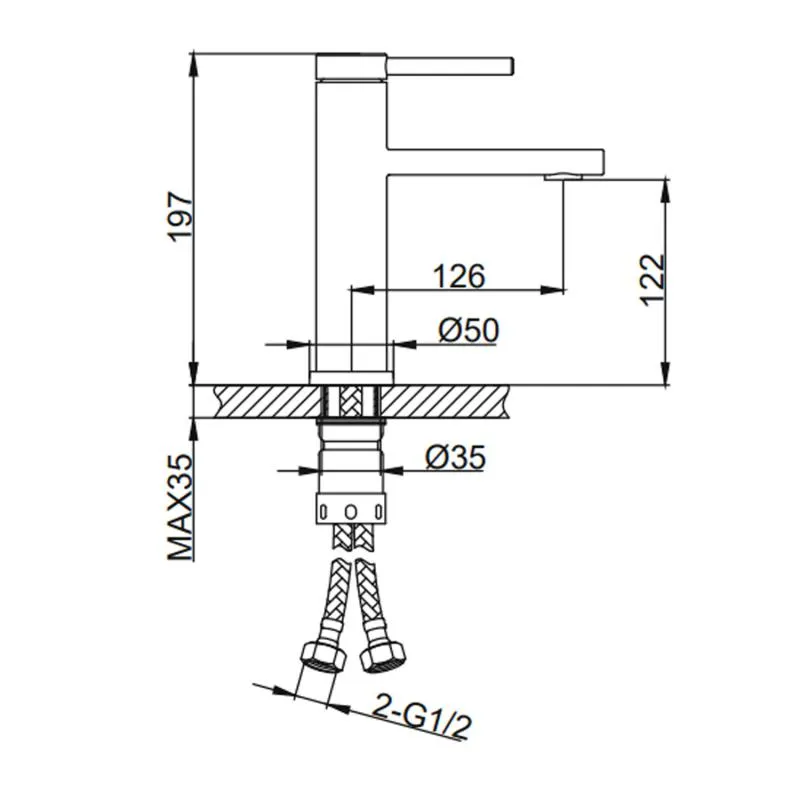 Смеситель для раковины оружейная сталь Frap F10808-9