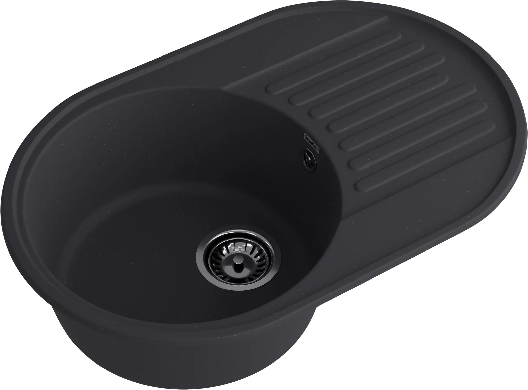 GranFest QUARZ (ECO-18) Мойка чаша+кр 740*480 (черный)