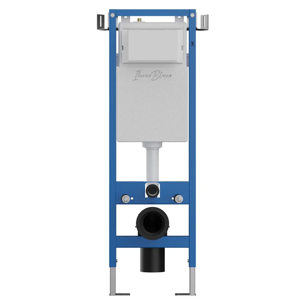 Комплект 3в1 IBERICA BLANCA инсталляция SILENCIO MINI, унитаз BILBAO ALTO белый, кнопка смыва ESTI-O черный матовый () IB.001M.BLA.231.822