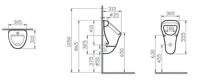 Писсуар VitrA Arkitekt 6202B003-0198