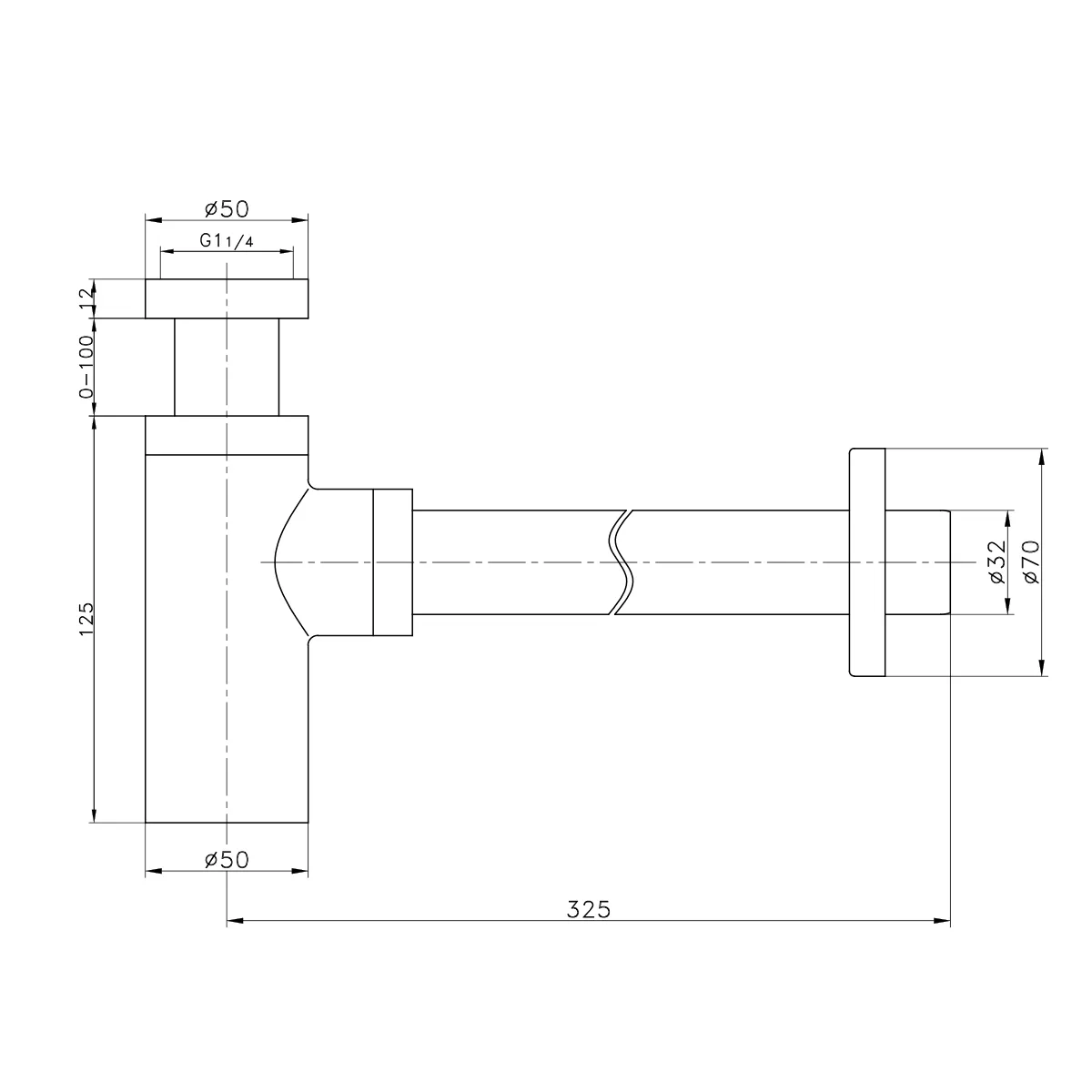 Сифон для раковины Raglo бутылочный, латунь, сатин золотой R600.20.03 в магазинах СантехГид