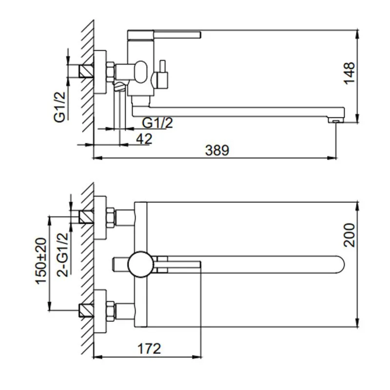 Смеситель для ванны оружейная сталь Frap F22808-9