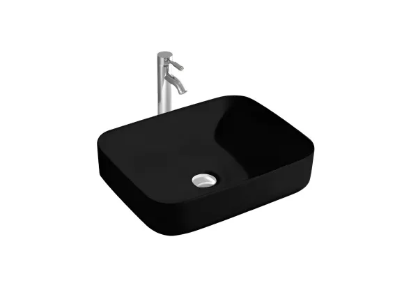 Раковина Aquatek ВЕГА 500*390*130 для установки на столешницу черная в магазинах СантехГид