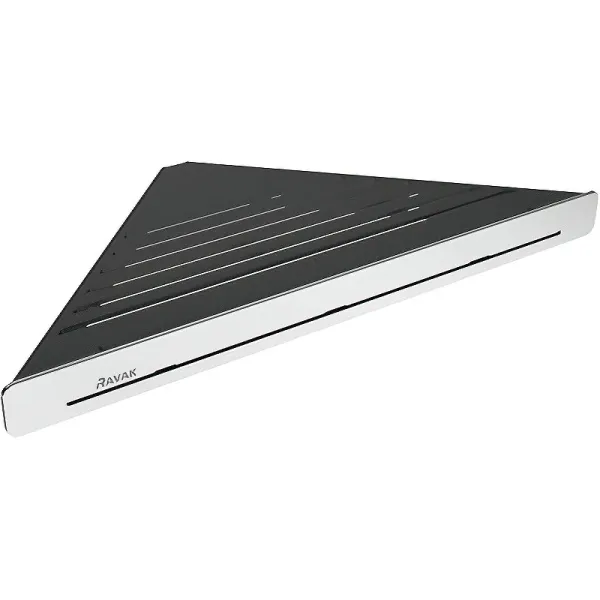 Металлическая полка Ravak Slim C угловая, черный/хром () X07P576