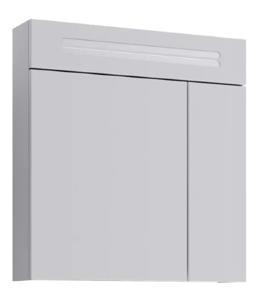 Зеркальный шкаф 70см с подсветкой,выключателем и розеткой.