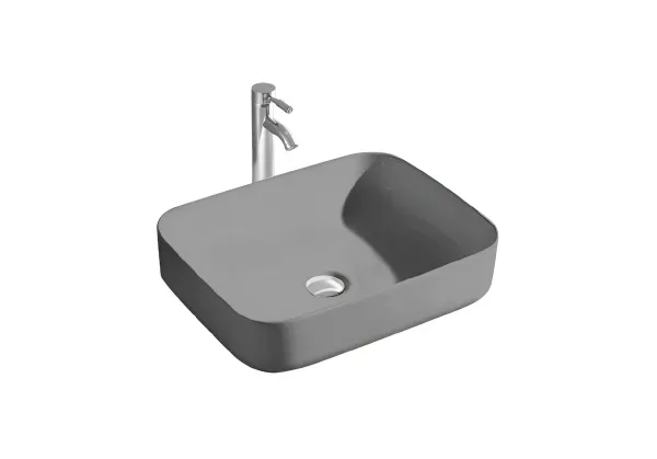 Раковина накладная для установки на столешницу AQUATEK ВЕГА  AQ5515-MG 500*390*130, матовый серый в магазинах СантехГид