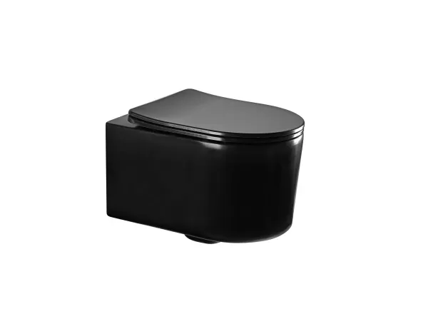 Унитаз компакт подвесной безободковый AQUATEK МИЯ 490*370*340мм, тонкое сиденье с механизмом плавног