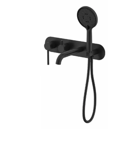 Встраиваемый смеситель для ванны и душа черный GAPPO G3306-6