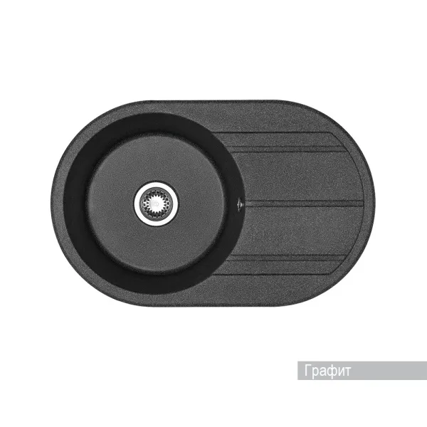 Кухонная мойка AQUATON Амира, графит () 1A712932AI210