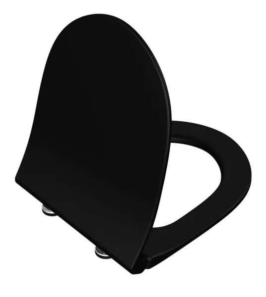 Sento сиденье тонкое дюропласт с микролифтом черный матовый 120-083-009
