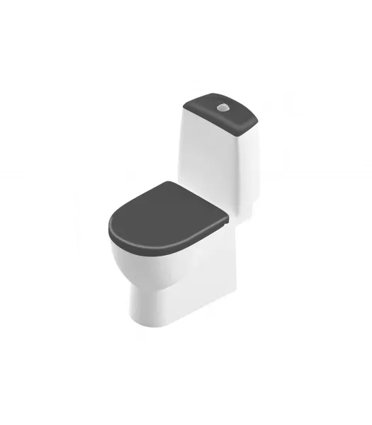 Унитаз-компакт Sanita Luxe Best Color Black с сиденьем Soft Close BSTSLCC06100522