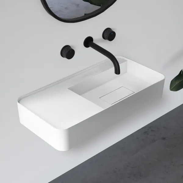 Раковина подвесная ABBER Stein AS2627-0.8 белая матовая в магазинах СантехГид